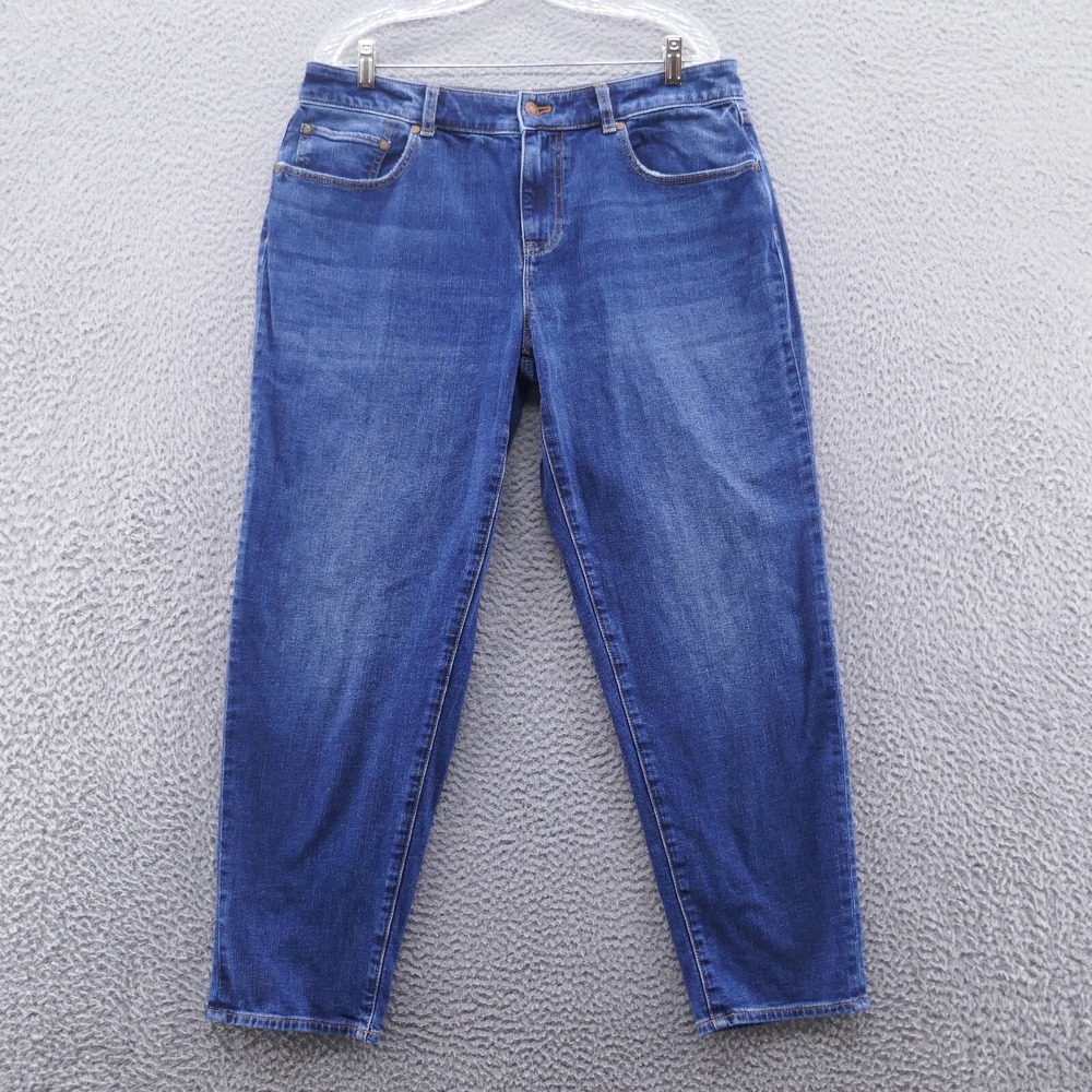 Talbots Everyday Relaxed Jeans Womens 8 Medium Wash Blue Straight Leg Denim